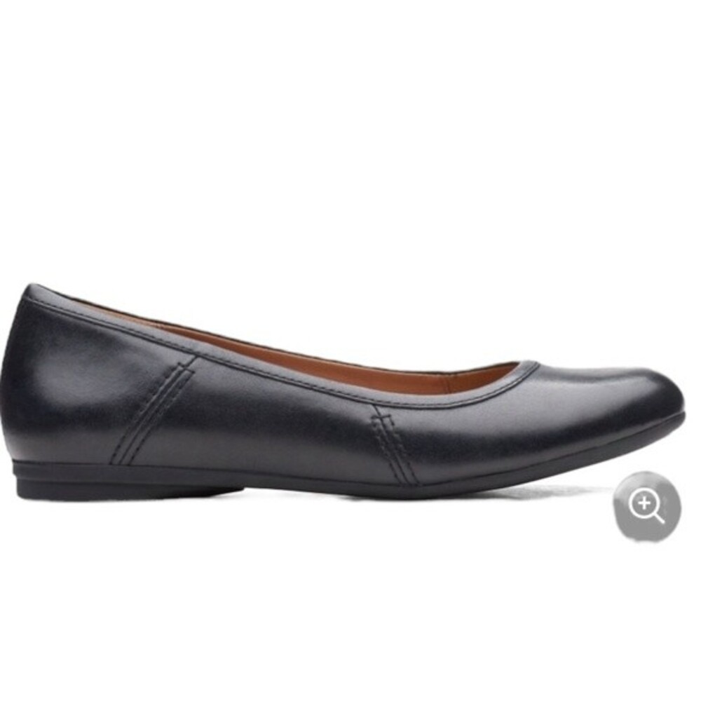 Clarks Canebay Plain Flat Shoe Classic Ballet Pump Comfy Sheep Leather Slip On